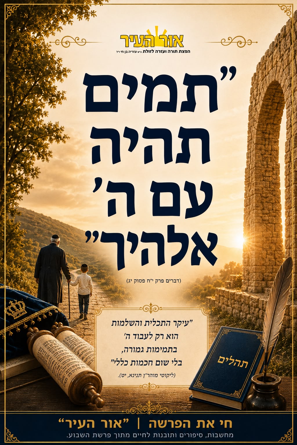 חי מנשה-חי את הפרשה-תמים תהיה עם לב שלם