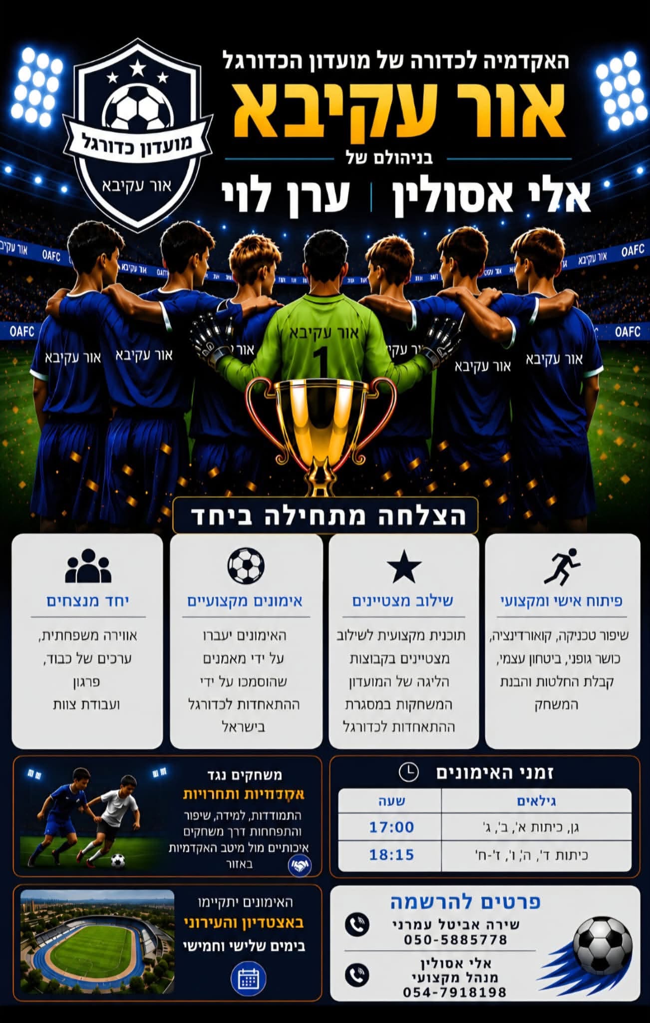 עונה שלישית יוצאת לדרך: בית הספר לכדורגל של אור עקיבא ממשיך לצמוח